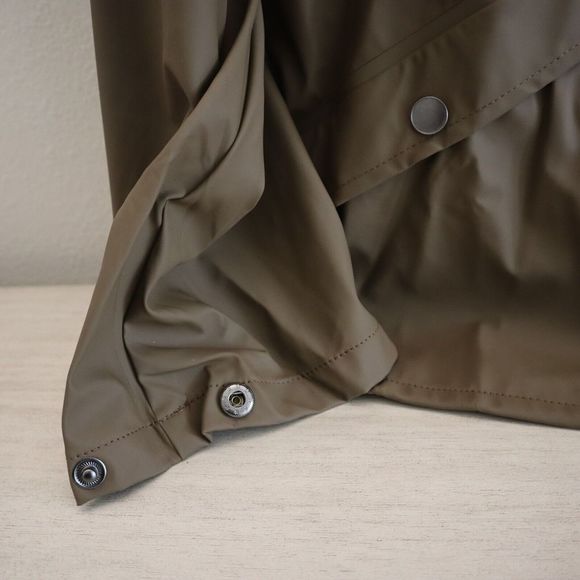RAINS 12010 Unisex Sz XL Wood Brown Shell Waterproof Jacket - Picture 7 of 9